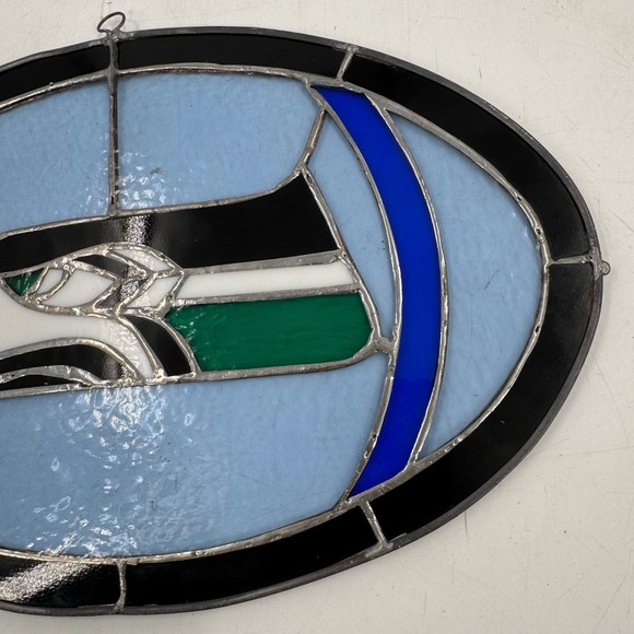 Seahawks Stained Glass Football Sports Decor Art Home‎ Display Man Cave - Picture 8 of 9